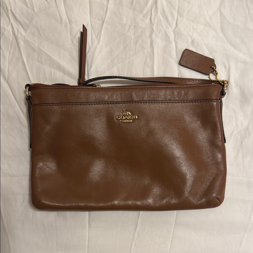 Coach Brown Leather Clutch